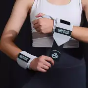 NNEDSZ 1 Pair Grey Heavy-Duty Gym Wrist Wraps for Weightlifting, Powerlifting, a