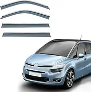 4Pcs Car Wind Deflectors for Citroen C4 for Picasso (7Seat) Mk2 2013-2018, Side Window Ventilated Visors Rain Deflector