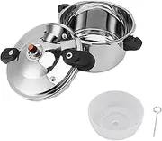Pressure Cooker for Gas Electric Stove, Pressure Canner 80kpa Pressure Canner Dual Handle Stainless Steel Large Capacity Instant Kitchen Cookware Pressure Cooker Stainless Steel (16L)