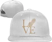 [CAKWZ] Love Pineapple Funny Baseball Hat Hip Hop Hat Adjustable Cricket Cap
