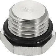 uxcell NPT Pipe Plug Fitting, 304 Stainless Steel NPT1/4 Male Outer Hex Thread for Plumbing Fixed with Sealing Rubber Ring