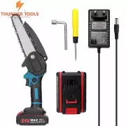 Thunder Tools 21V 6inch Portable Electric Pruning Saws Wood Splitting Chainsaw