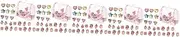 Vaguelly 5 Sets Girls Artificial Crystal Decorations Multi Fake Crystal Stone Toy DIY Charms with Handbag for Bead Making Girls Bracelets and Jewelry Sets