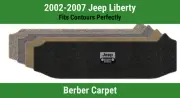 Lloyd Berber Small Cargo Carpet Mat for 2002-2007 Jeep Liberty w/Jeep Grill Logo (for: Jeep)