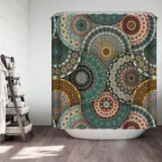 Multi Colored Oriental Mandalas Shower Curtain