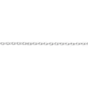 Silver 25cm Bevelled Cable Anklet