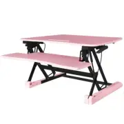NNEMB Desk Riser 90cm Wide Adjustable Sit to Stand for Dual Monitor-Keyboard-Lap