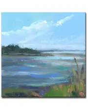 Ready2HangArt Coral & Blues Wrapped Canvas Wall Art by Leslie Owens