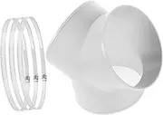 TOBBOMEY 3 Ventilation Duct Adapter Duct Splitter Fan Splitter Dryer Vent Adapter Dryer Vent Duct Fittings Dryer Vent Connector