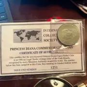 Princess Diana Commemorative Coin 1997 Cook Islands Certificate COA