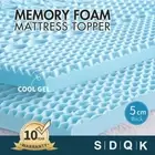 Memory Foam Mattress Topper COOL GEL Queen King Double 5CM Thick 7-Zone Cooling