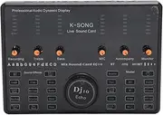 Mixer, Live Sound Card with Multiple Sound Effects, Voice Changer, 48KHZ Output 16 Bit, Sound Mixer Board for Streaming, Podcasting, Gaming