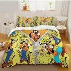 Funny Goofy Dog Zipper Pattern Goofy The Silly Dog 3D Quilt Bedding Set US SIZE