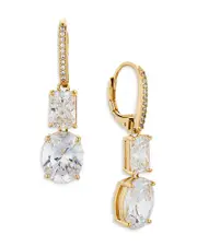 Nadri Cora Double Drop Earrings