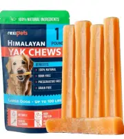 Rexipets 100% Natural Yak Cheese Himalayan Made Dog Chews Lactose Free 1 pound