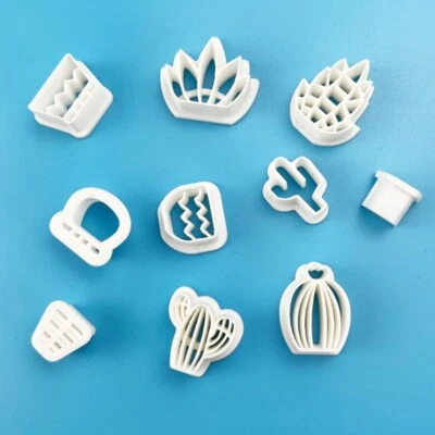 18Pcs Plant Cactus Cutter Flower Pot Pendant Maker for Earrings Jewelry Making