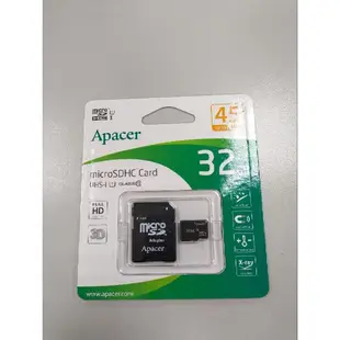 再降價 apacer 宇瞻 32g C10 終身保固 記憶卡 microSDHC 32GB UHS-1 附轉接卡