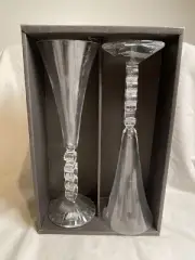 Christal d’Arques Millennium 2000 Champagne Martini Wine Glasses Set of 2 France