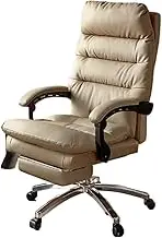 Executive Desk Chair Genuine Leather Ergonomic Office Chair Reclining Gaming Sofa Chair for Boss and Nap Office Chair