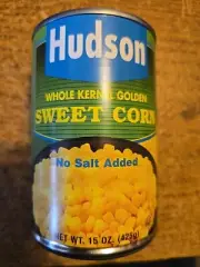 12 Cans hudson whole kernel golden sweet Corn,15.25 oz Each. F/s