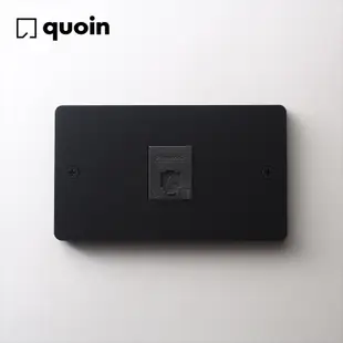 【光引 quoin】標準型 不鏽鋼開關面板 消光霧面黑 搭配Panasonic國際牌 電話插孔 4芯