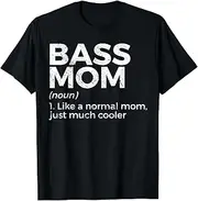 [X.Style] Bass Mom Definition Bassist for Musicians ds100 T-Shirt (S) Black