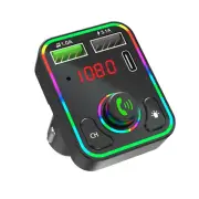 12-24V Bluetooth FM Transmitter Charger Adapter Built-in Microphone Hands-Free