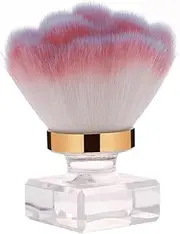 Pink Rose Nail Dusting Brush, Dust Collector - Acrylic Nail Tools (Square)