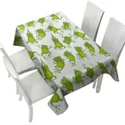 Cute Green Frog Pattern Tablecloth