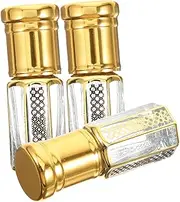 FRCOLOR 3Pcs Empty Roller Perfume Bottles Refillable Essential Oil Containers Dispenser for Travel Leakproof Design for Women