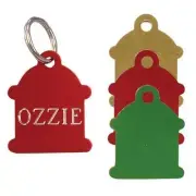 Hydrant Pet ID Tag Custom Diamond Engraved Dog Personalized Aluminum