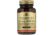 Solgar Vitamin D3 Cholecalciferol Immune Support - 125mcg (5,000 IU), 100 Softgels