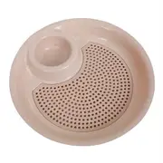 4Pcs Kitchen Dual-layer Wheat Straw Tray with Spices Dish Fruit Bowl Dumplings Dish Tableware Dumplings with Vinegar Saucer Plate