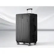 Wanderlite 28 Inch Luggage with TSA Lock Stainless�Steel�Wrapped�Corners Hard Shell Travel Suitcase Luggage Case Black
