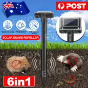 12PCS Garden Snake Repeller Multi Pulse Ultrasonic Solar Powered Pest Repellent