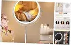 10-inch Lighted Makeup Mirror with Magnification, 5"L x 18"W Nickel