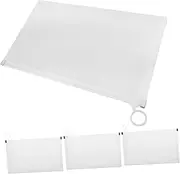 Homoyoyo 4Pcs Portable Zippered File Pouch Document Storage Organizer for Office School and Travel Capacity Transparent Design Multi Use File Bag with Safe Material