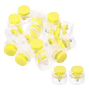 16Pcs 0.6" Dia Cord Locks Double Hole Stopper Fluorescent Yellow