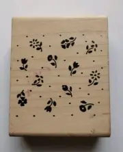 Alias Smith and Rowe Rubber Stamp Petite Flower Wallpaper Pattern Tulips Daisies