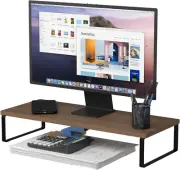 Joiena Monitor Stand, 50cm Wooden Desktop Riser, Computer/Laptop Screen Monit...