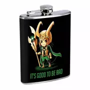 Good To Be Bad Em1 Flask 8oz Stainless Steel Hip Drinking Whiskey