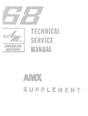 1968 AMC AMX Service Repair Manual Book Supplement Engine Drivetrain OEM