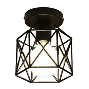 Retro Ceiling Lamp Shade Industrial Vintage Cage Pendant Light Holder Fixture