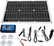 Flexible 18V High Performance Module Solar System Kit,100 Watt Monocrystalline Solar Panewith 80A Charge Controller, Suitable for Homes