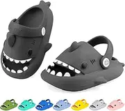 [LUYOO] Kids Shark Cloud Slides | Boys Girls Slip On Sandals | Toddler Beach Slippers | Youth Fish Flip Flops Pool Shower Shoes