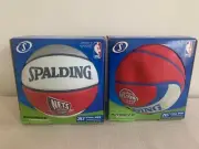 NBA SPALDING NBA 29.5” FULL SIZE ORIGINA LEATHER BASKETBALLS NETS, KNICKS & PIST