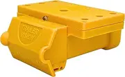 Trailer Vision 50A Anderson Connector Cover - 50Amp Anderson Plug Mounting Kit Assembly with LED Power Indicator - UV Insulated Protection for RV, Trucks, Solar, Marine, Mobile, Industrial (50A Yellow)
