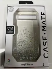 BRAND NEW CaseMate Touch Clear Google Pixel 7a Glitz Case, 12-ft Drop, No Yellow