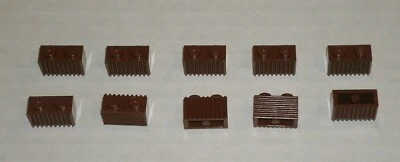 LEGO NEW 1x2 Reddish Brown Brick with Grille (10x) 4223303 Brick 2877