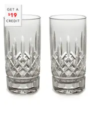 Waterford Lismore Hiball 12oz Set Of 2 with $19 Credit